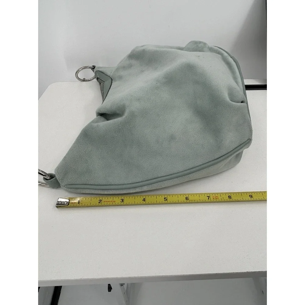 Juicy Couture Queen Couture Hobo Shoulder Bag Green Chain Handle Y2K‎ Style